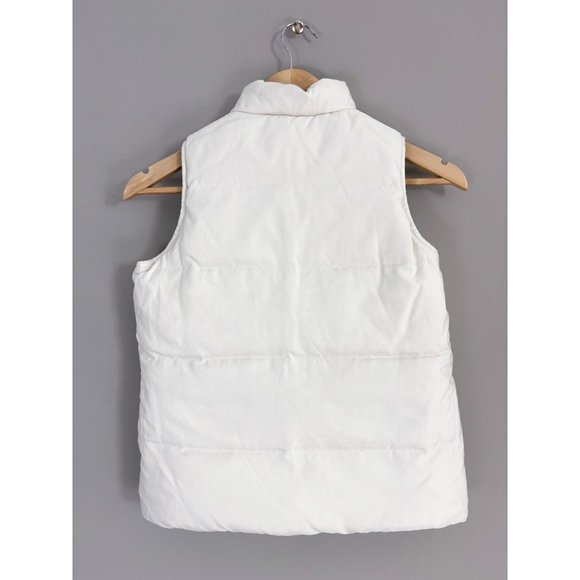 Lilly Pulitzer Green Ivory Floral Reversible Quilted Down Girl's Vest Corduroy - Picture 4 of 5